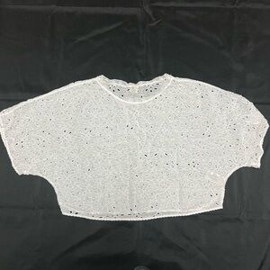 Wilfred White Eyelet Crop Top